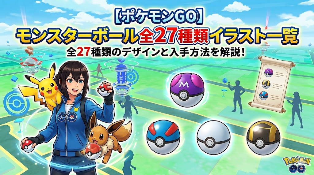 ポケモンGO】全27種類モンスターボールイラスト徹底ガイド｜特徴・性能
